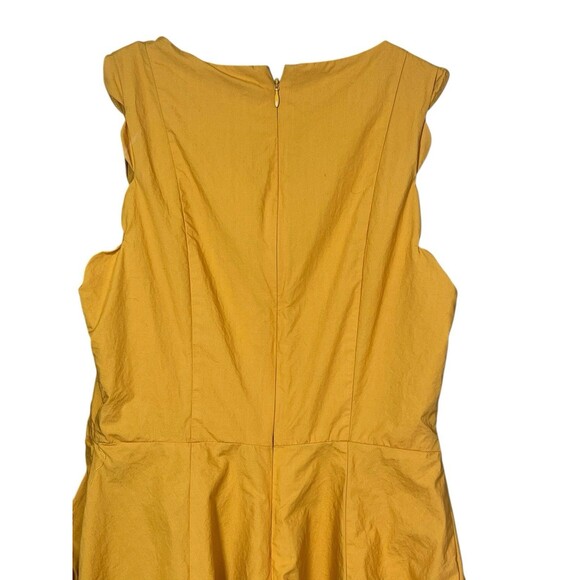 Boden Womens Yellow Sunflower Judith Poplin Sleeveless Fit &‎ Flare Dress size 4 - Picture 14 of 15
